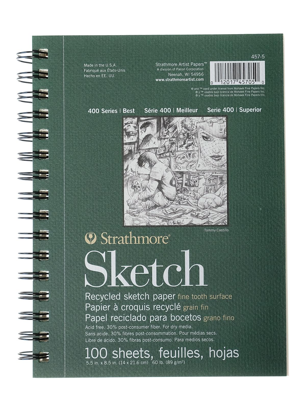 Series 400 Premium Recycled Sketch Pads 5 1 2 in. x 8 1 2 in. 100 sheets
