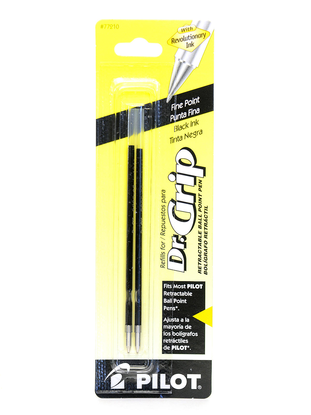 Dr. Grip Ball Point Pen Refills black fine pack of 2