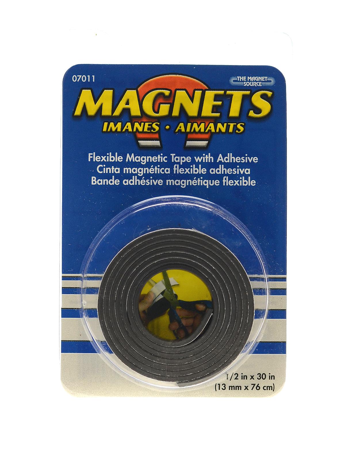 Flexible Magnetic Strips With Adhesive 1 2 In. X 30 In.
