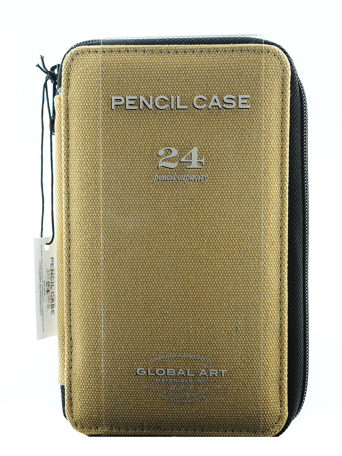 Canvas Pencil Cases wheat holds 24 pencils