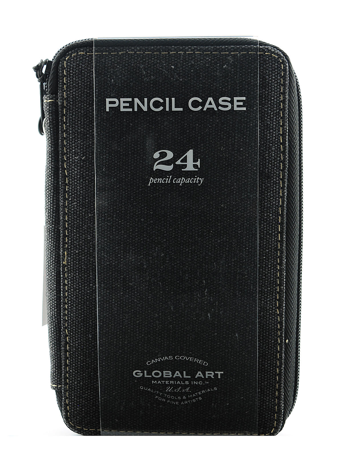 Canvas Pencil Cases black holds 24 pencils
