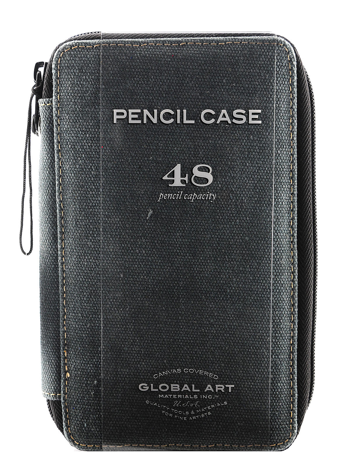 Canvas Pencil Cases steel blue holds 48 pencils