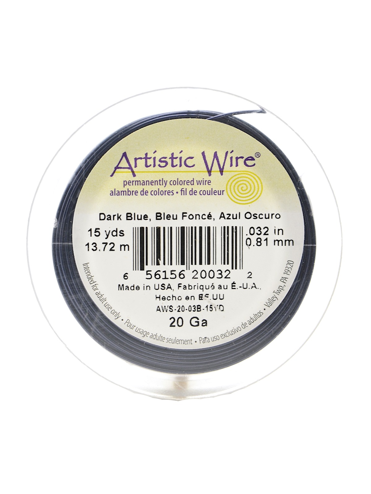 Spools 15 yd. dark blue 20 gauge