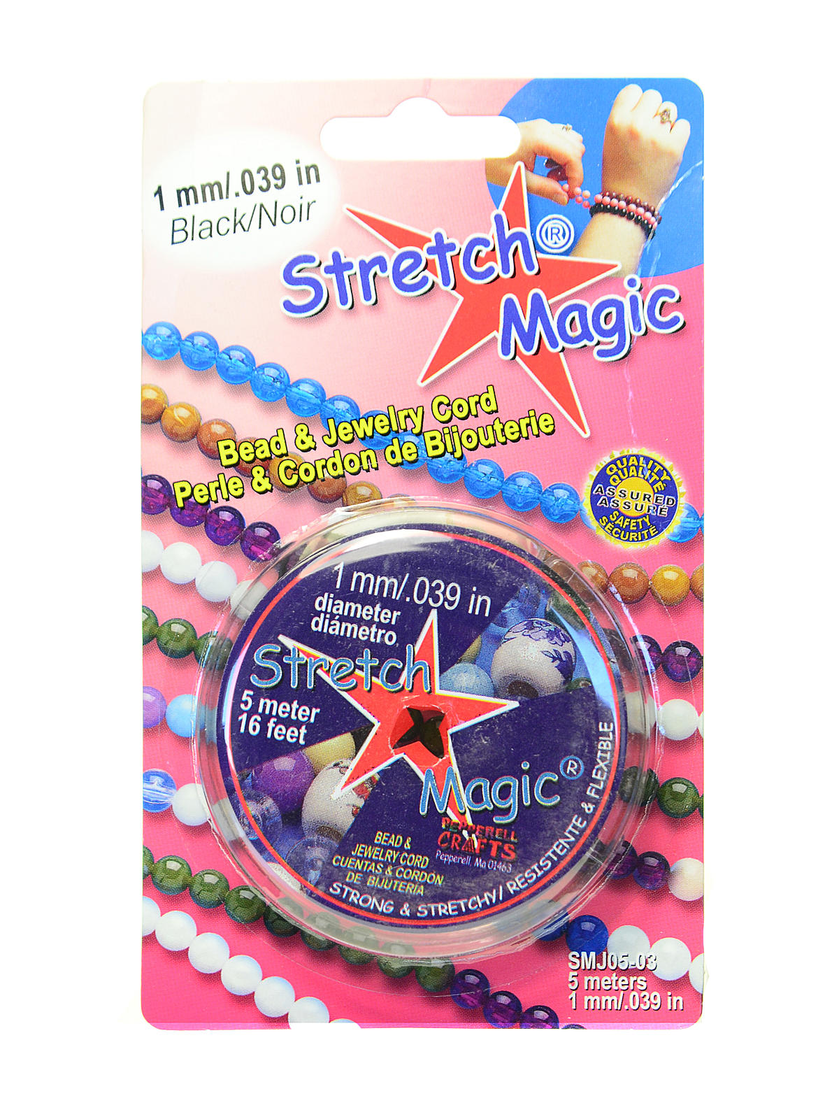 Stretch Magic Bead & Jewelry Cord Black 1 Mm 5 M