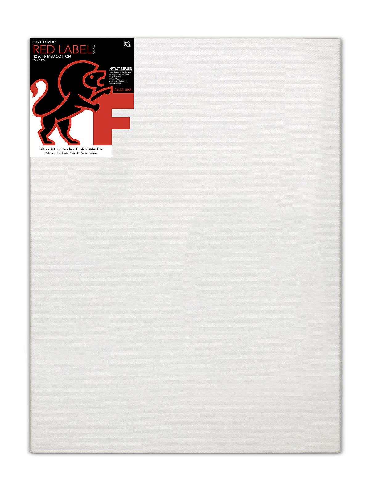Red Label Standard Stretched Cotton Canvas 30 in. x 40 in. each