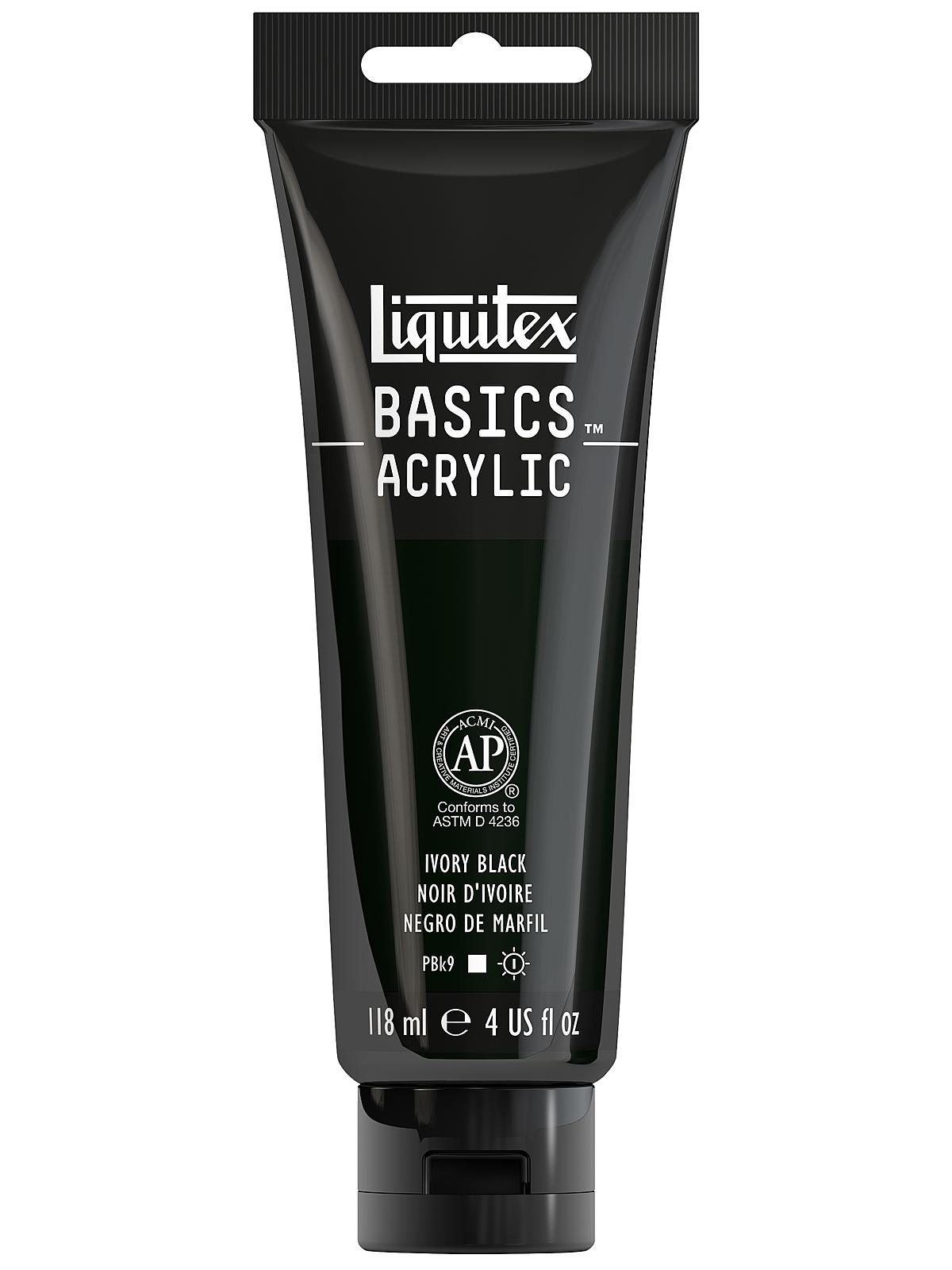 Basics Acrylics Colors ivory black 4 oz. tube