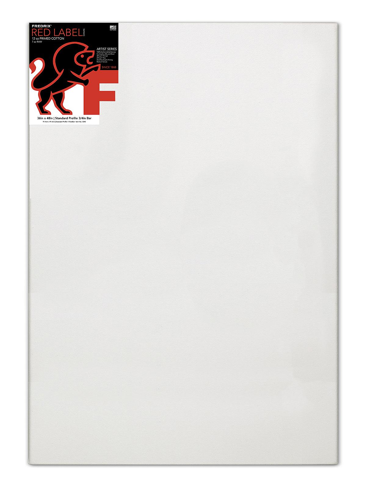 Red Label Standard Stretched Cotton Canvas 36 in. x 48 in. each