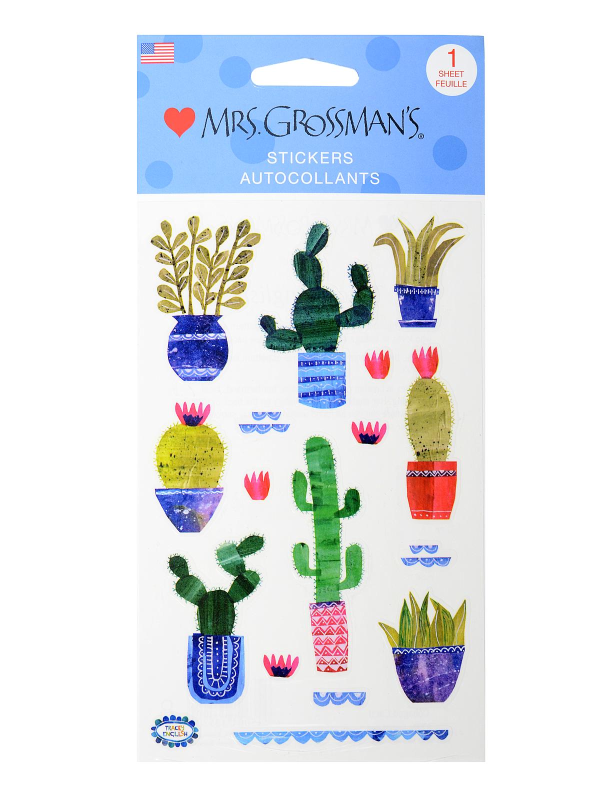 Giant Sticker Packs Standard Collaged Cacti 1 Sheet