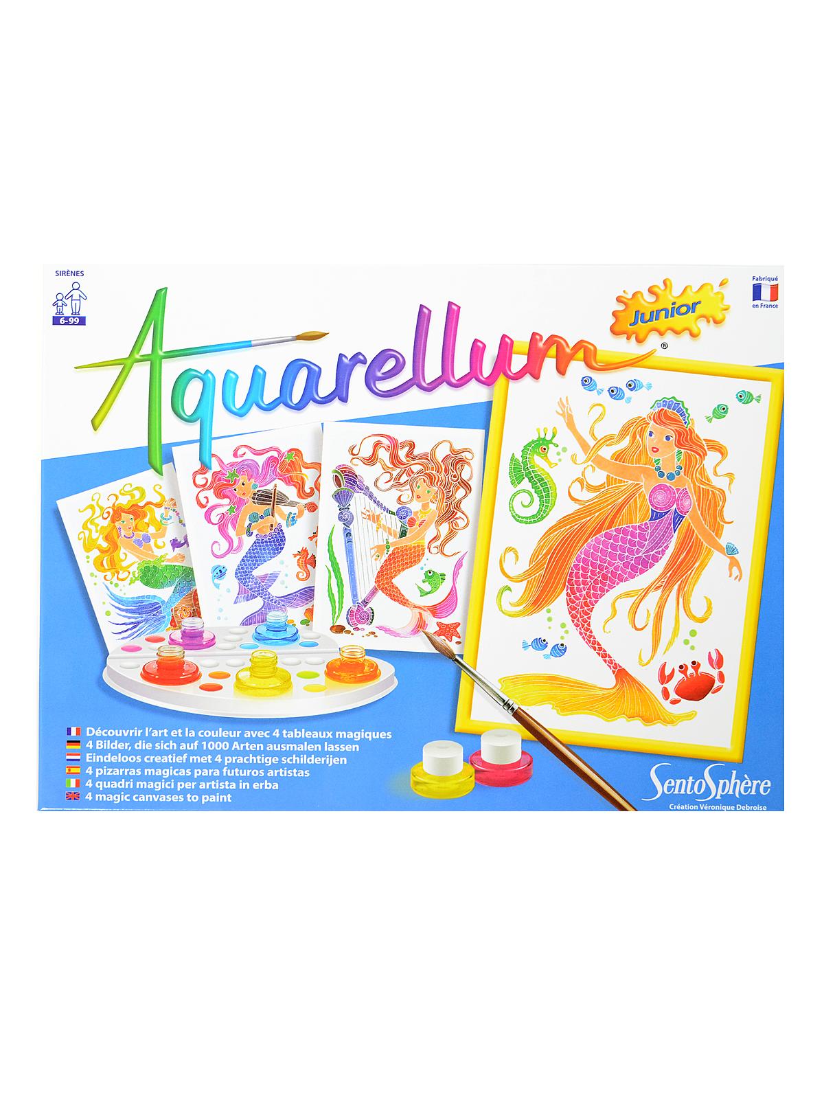 Aquarellum Junior Sets Mermaids 7.1 In. X 9.8 In. Set Of 4