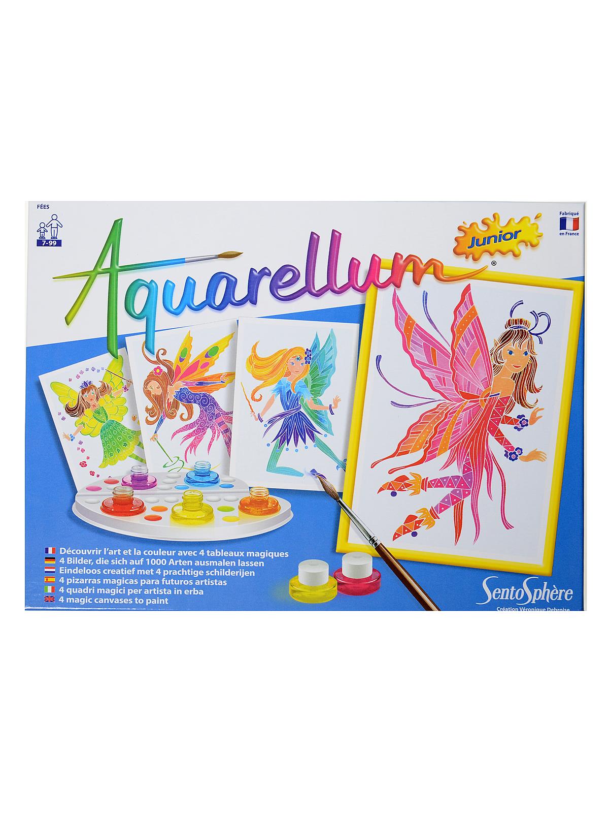Aquarellum Junior Sets Fairies 7.1 In. X 9.8 In. Set Of 4