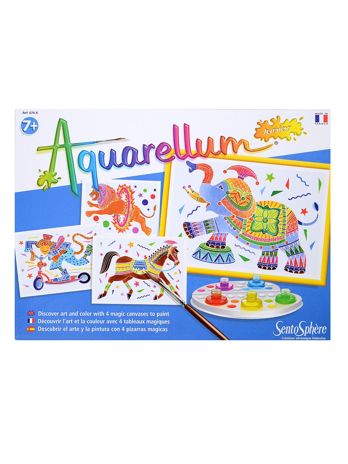 Aquarellum Junior Sets Circus 7.1 In. X 9.8 In. Set Of 4