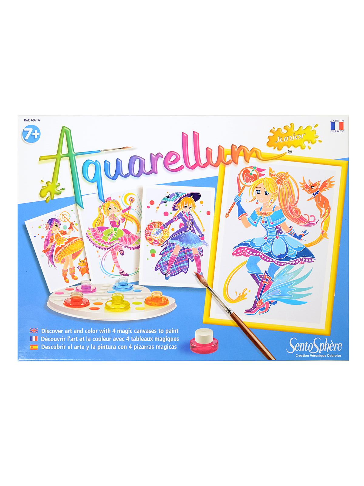 Aquarellum Junior Sets Magical Girls 7.1 In. X 9.8 In. Set Of 4