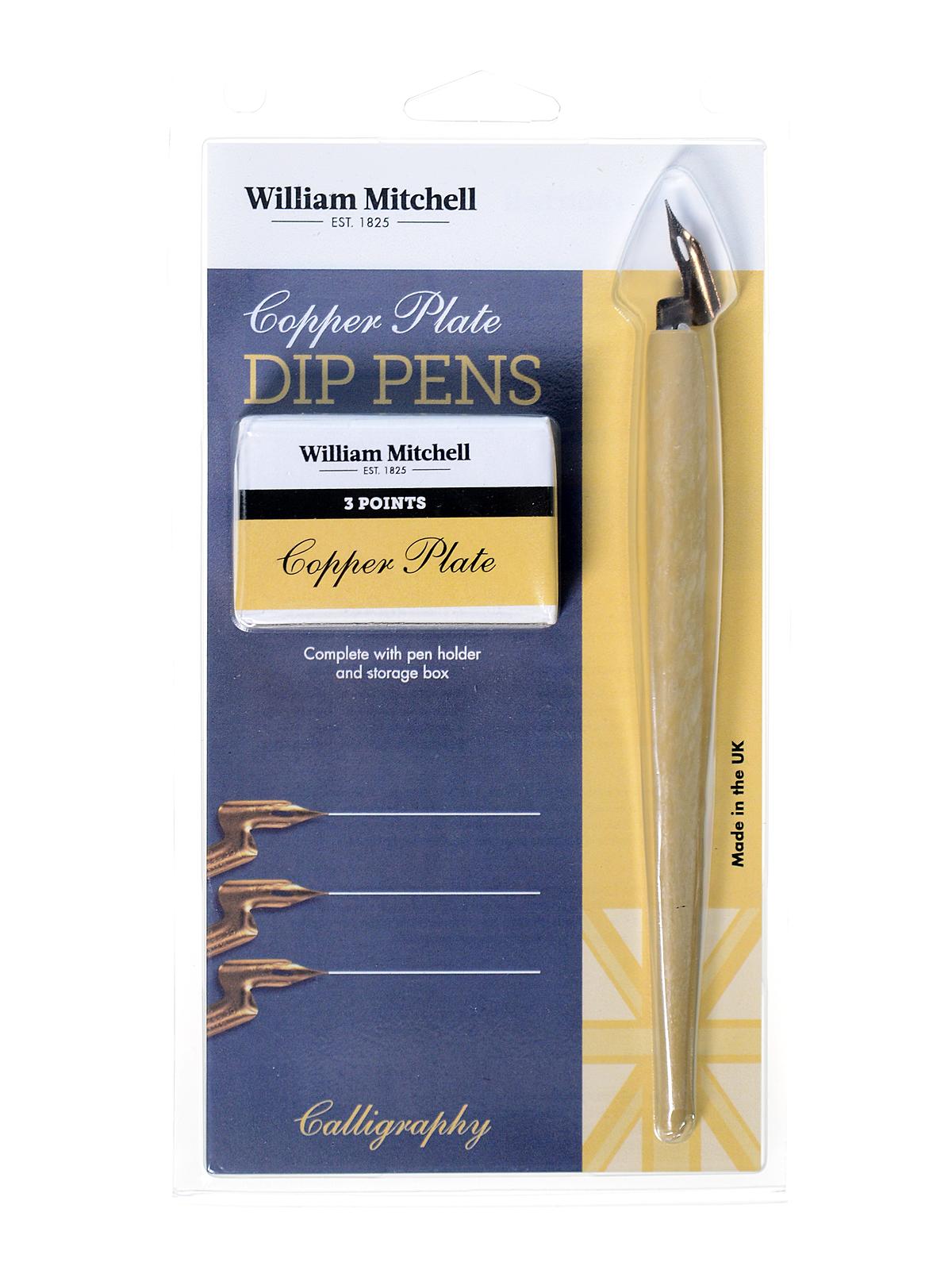 Copper Plate Dip Pens Set Of 3