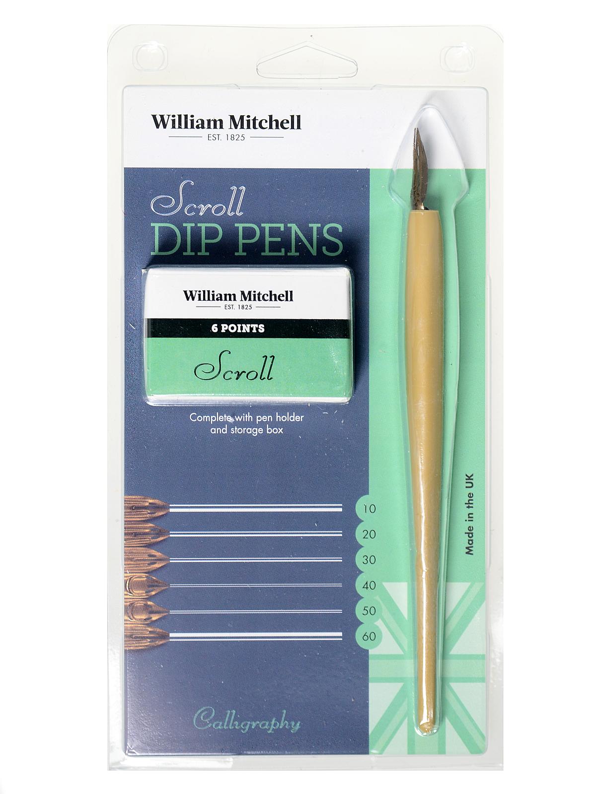 Scroll Dip Pens Set Of 6