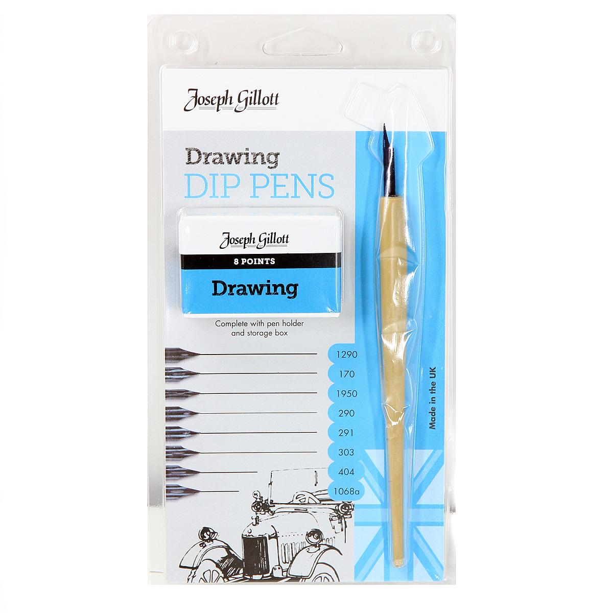 Joseph Gillott Drawing Dip Pens Set Of 8