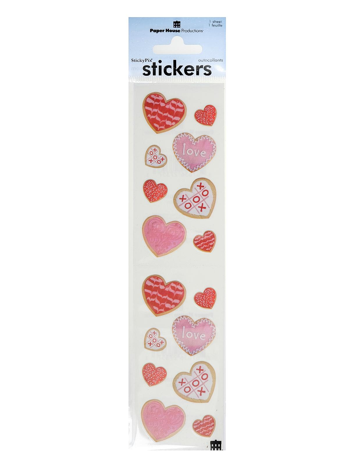 Sticky Pix Stickers Valentine Cookies