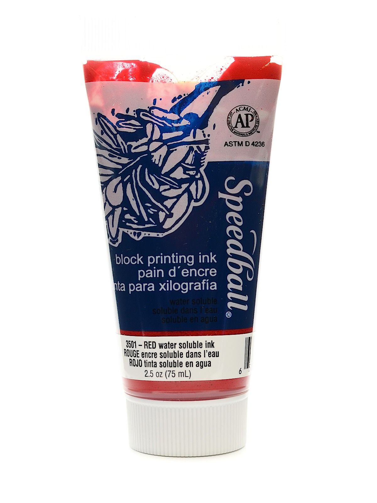 Block Printing Water Soluble Ink red 2.5 oz.