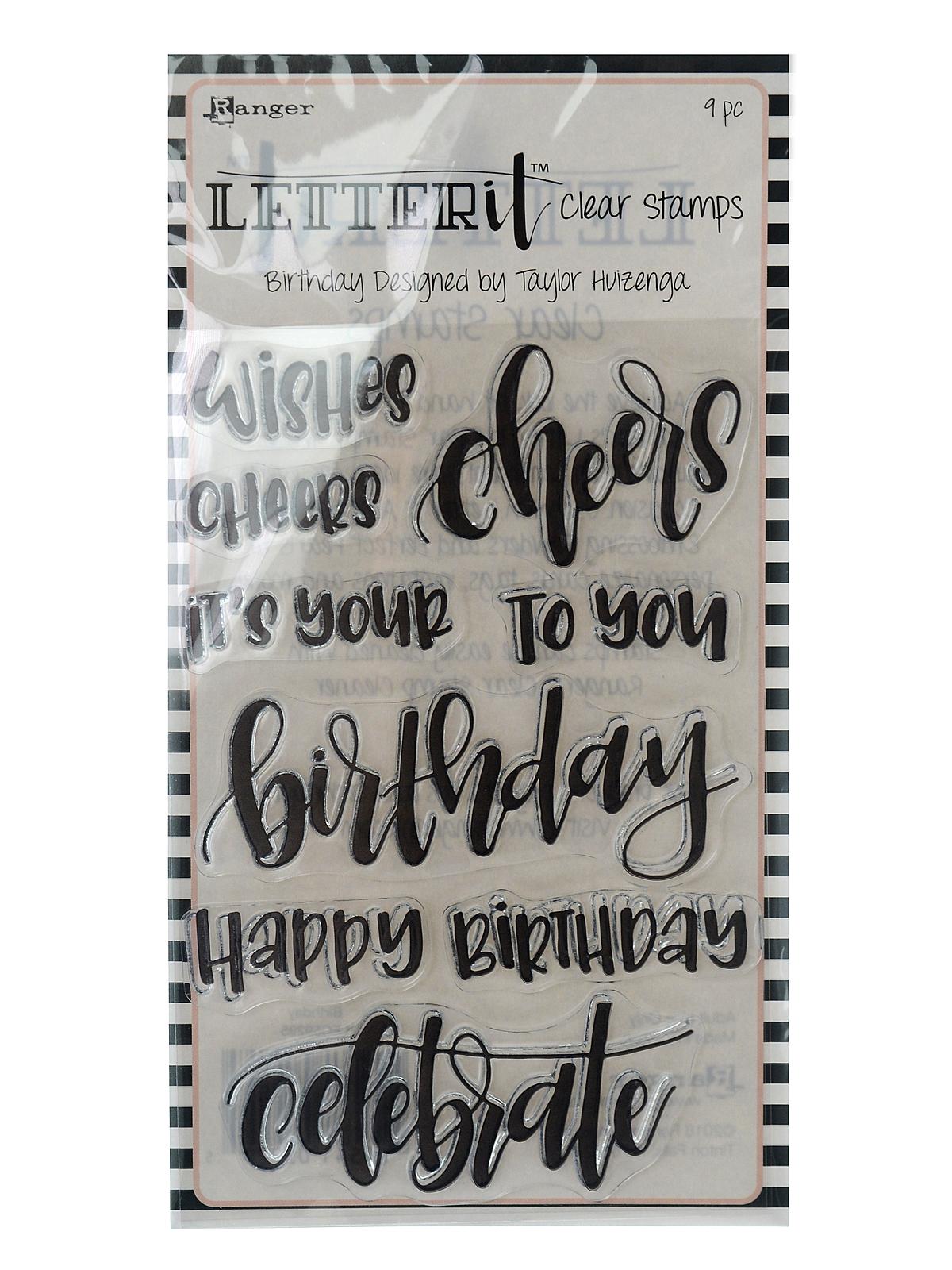 Letter It Clear Stamp Sets 4 In. X 6 In. Birthday