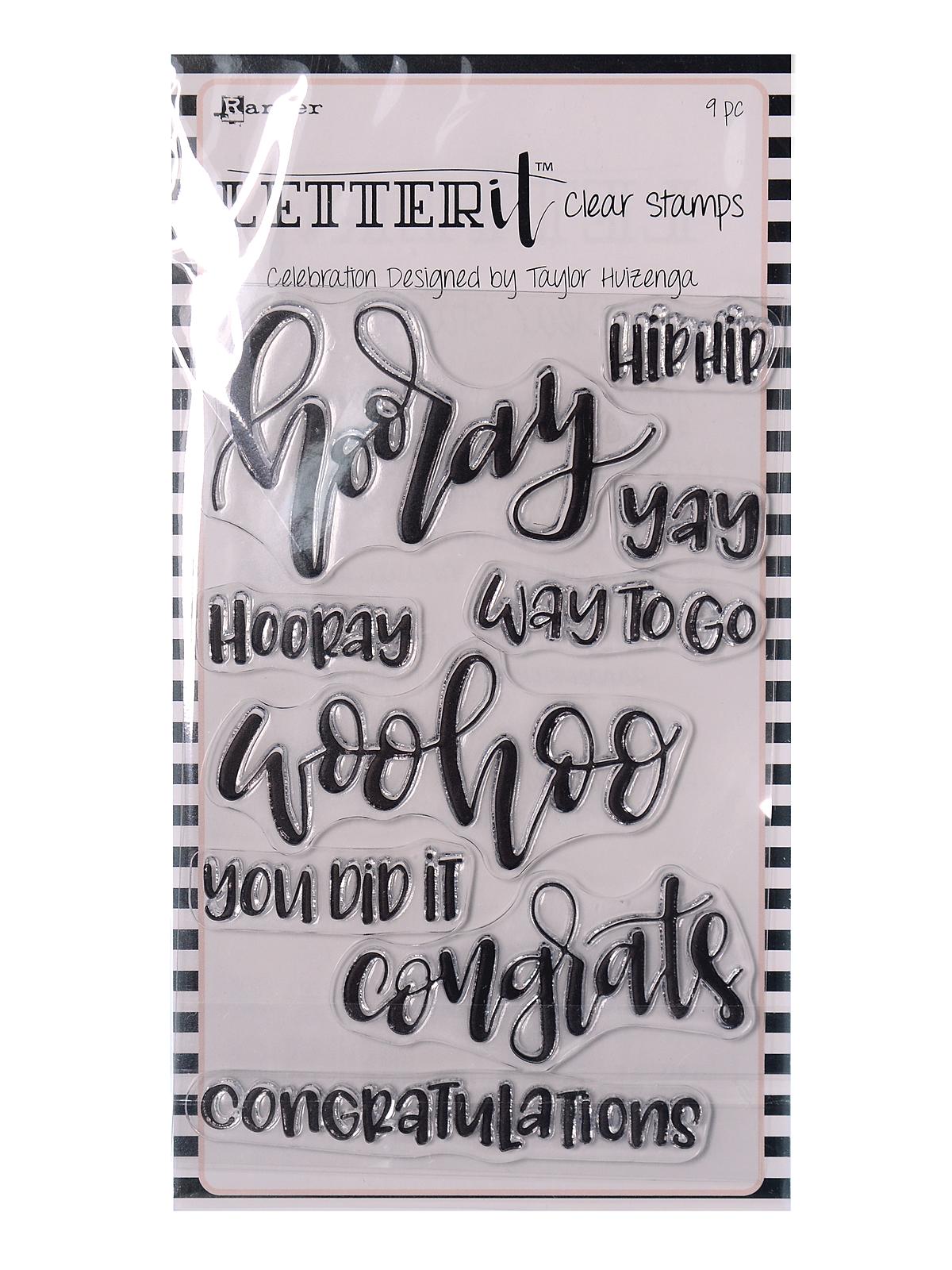 Letter It Clear Stamp Sets 4 In. X 6 In. Celebration
