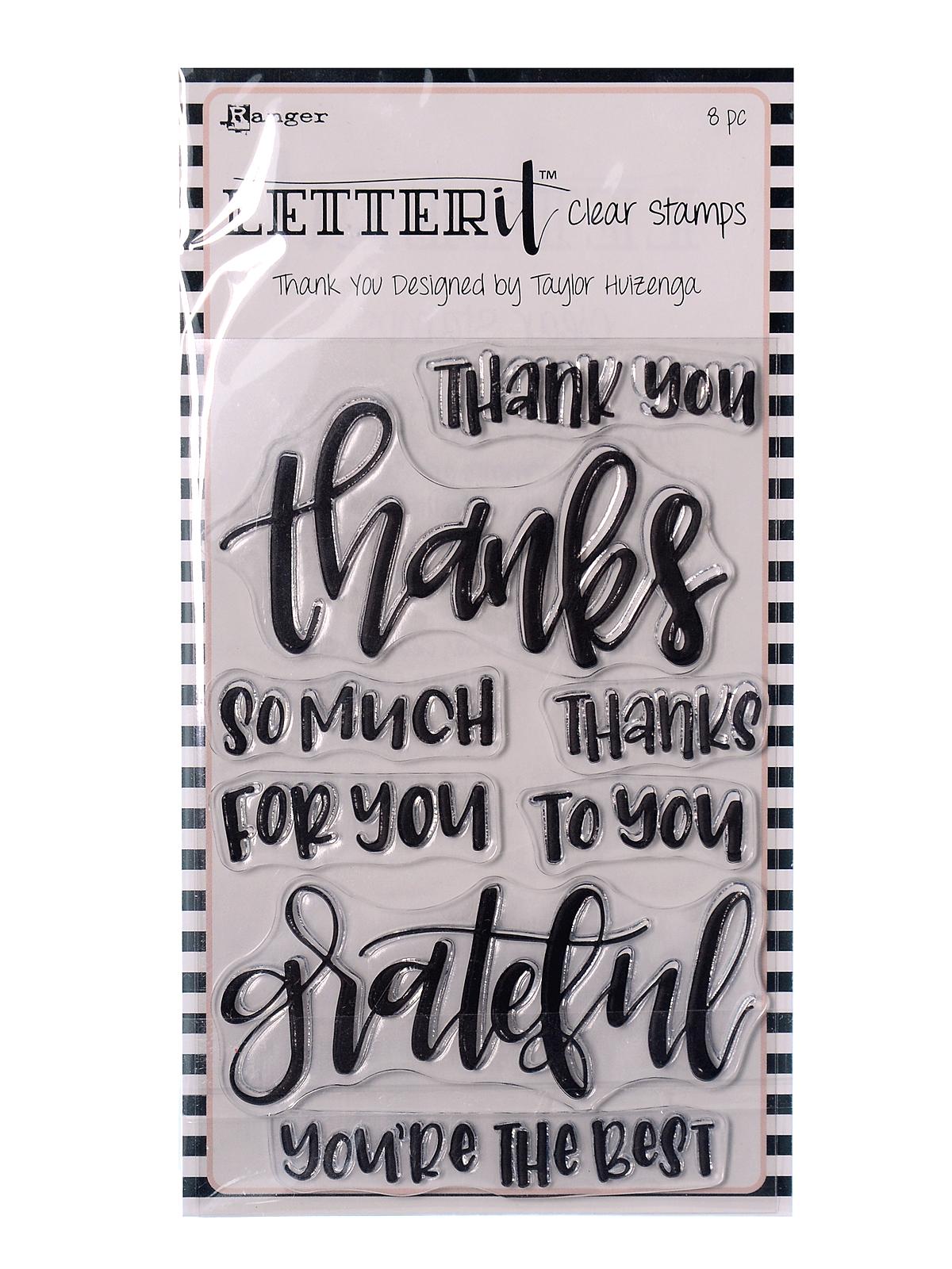 Letter It Clear Stamp Sets 4 in. x 6 in. Thank You
