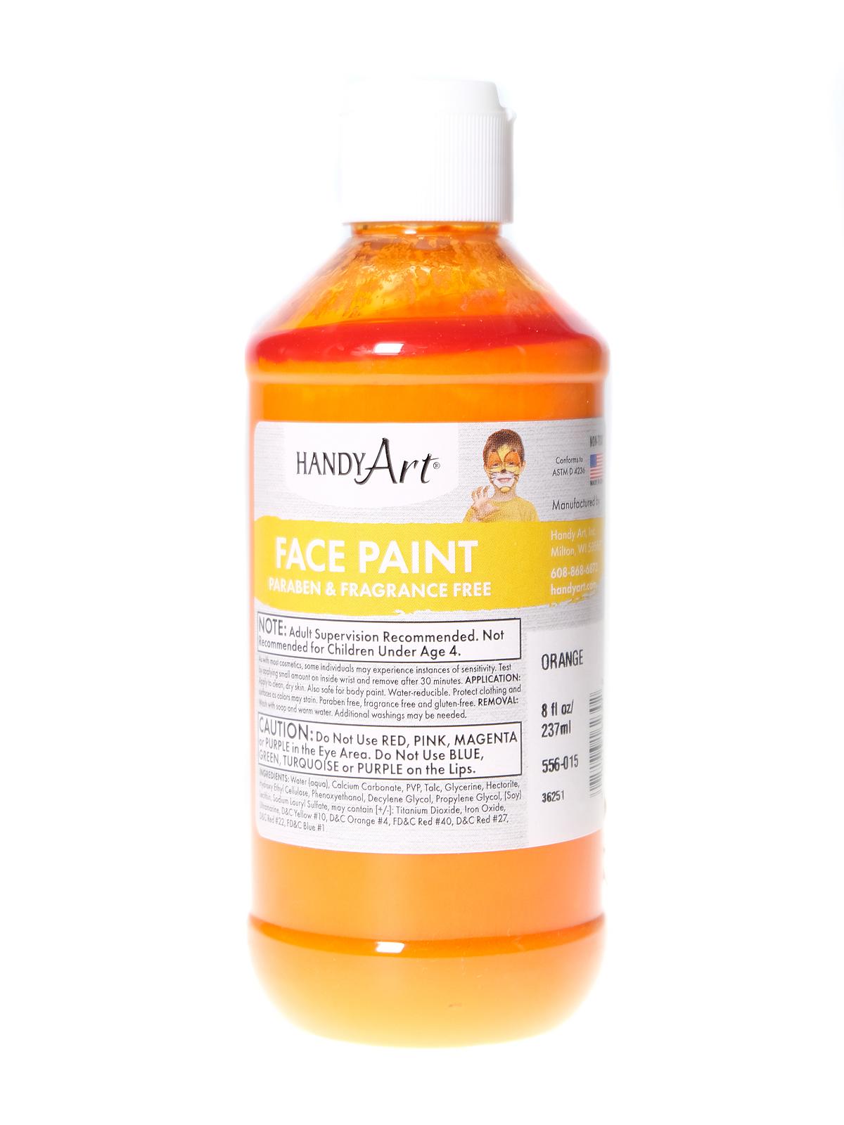 Face Paint Orange 8 Oz.