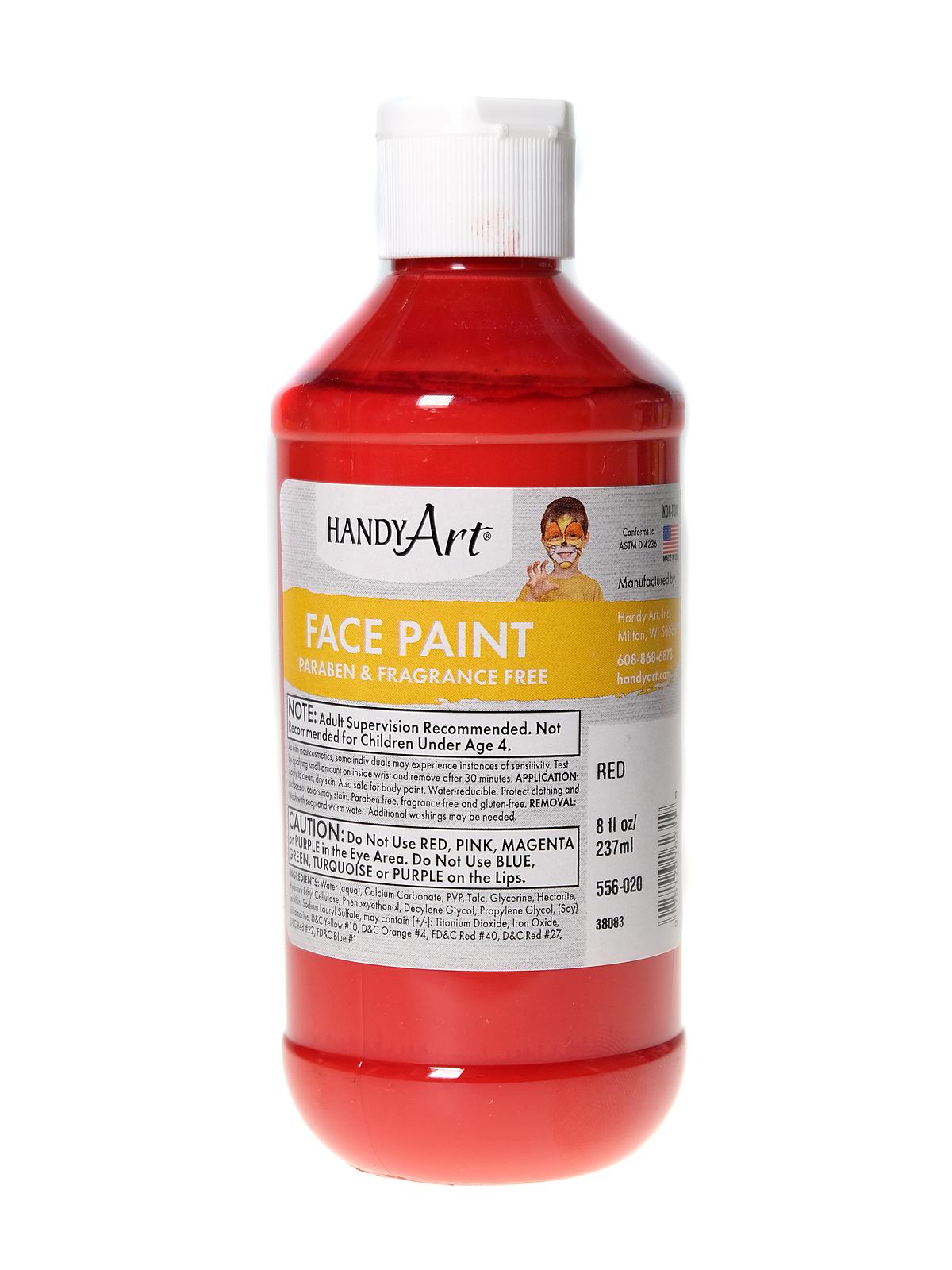 Face Paint Red 8 Oz.