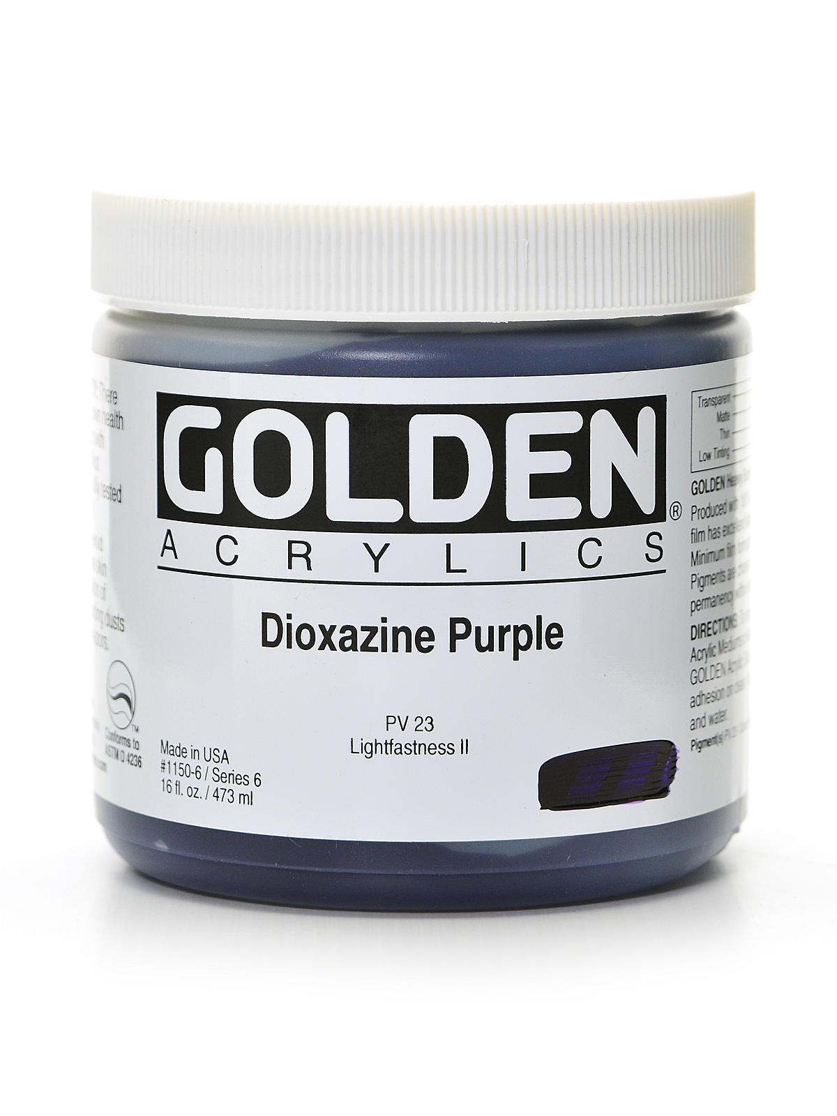 Heavy Body Acrylics dioxazine purple 16 oz.