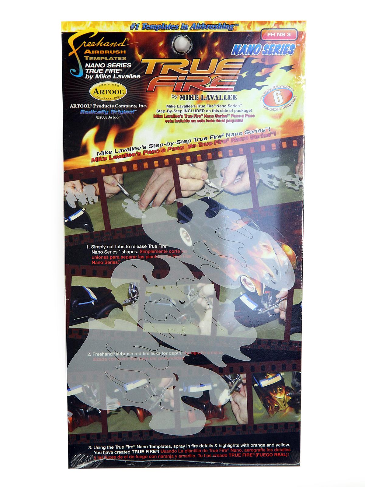 True Fire Nano Series Freehand Airbrush Templates by Mike Lavallee 2 in. x 3 1 2 in. set of 3