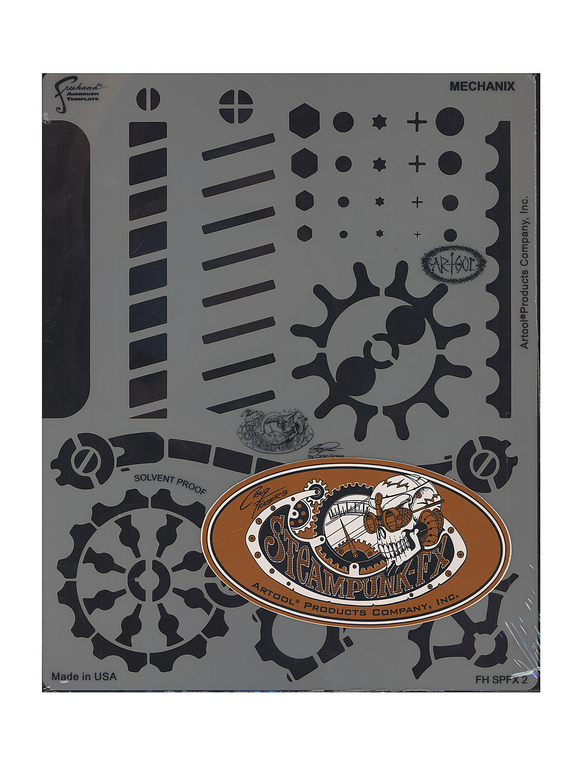 Steampunk FX Freehand Airbrush Templates by Craig Fraser Mechanix 8 in. x 10 in. each