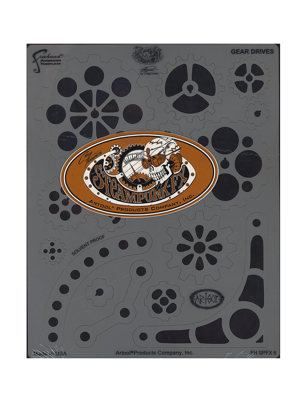 Steampunk FX Freehand Airbrush Templates by Craig Fraser Gear Drives 8 in. x 10 in. each
