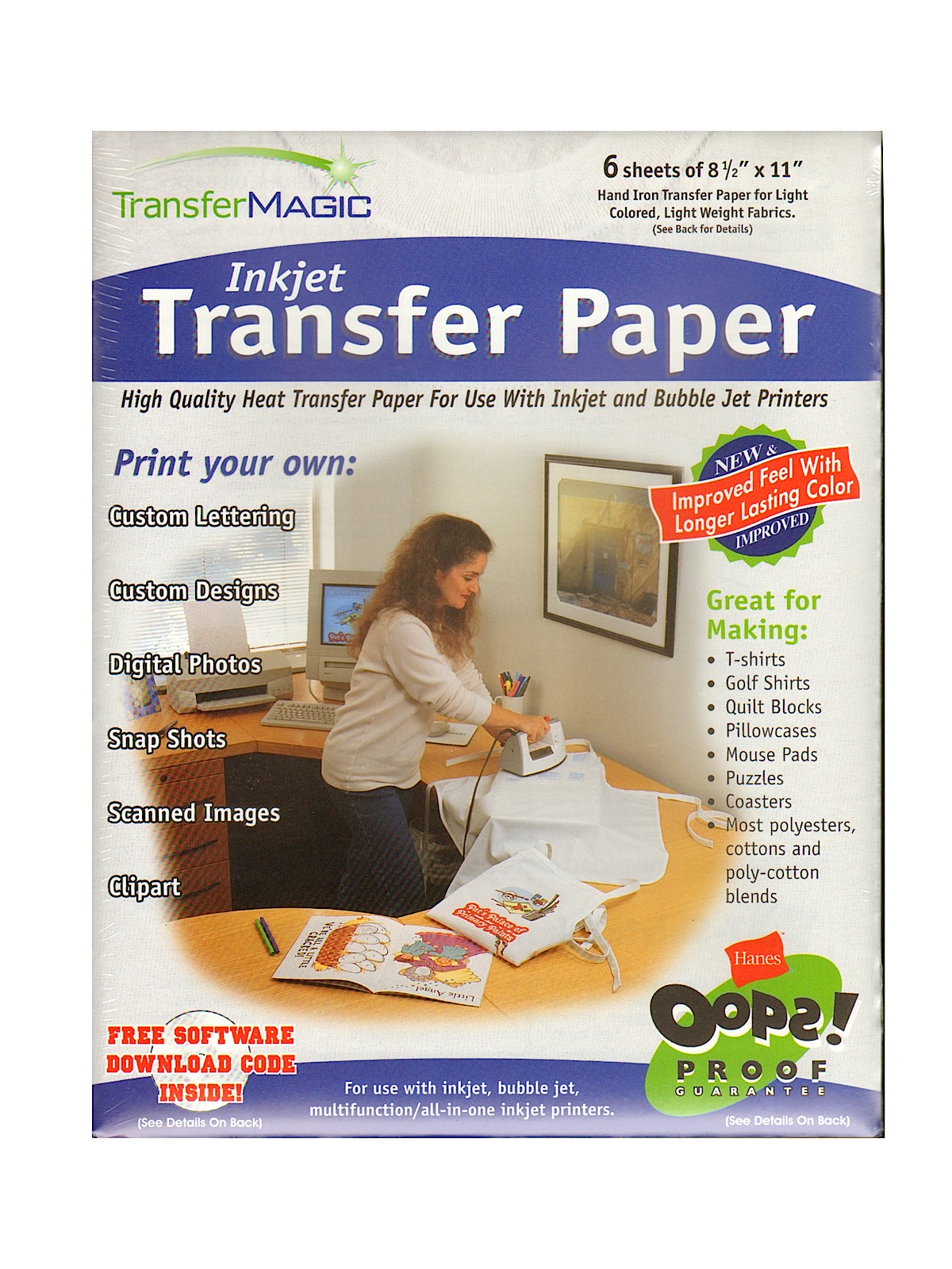 Inkjet Transfer Paper pack of 7