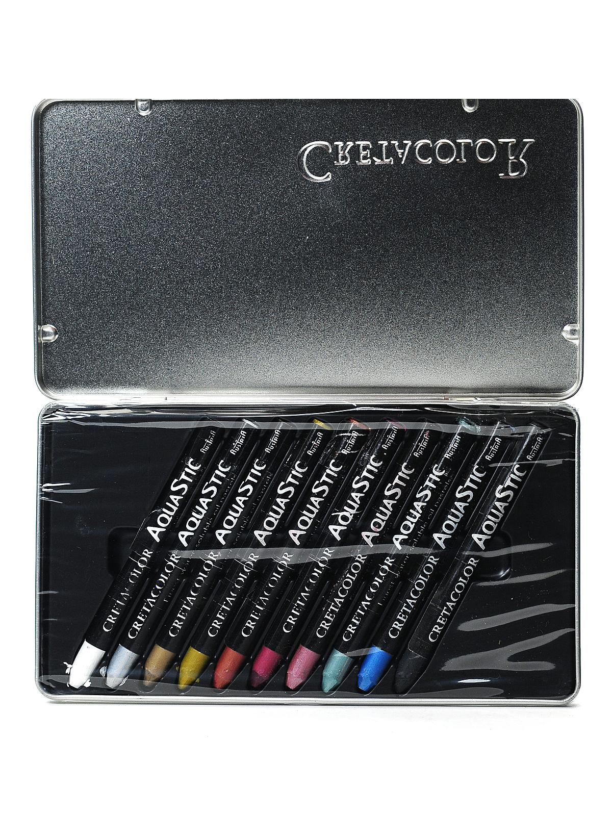 AquaStic Oil Pastel Sets metallic colors set of 10