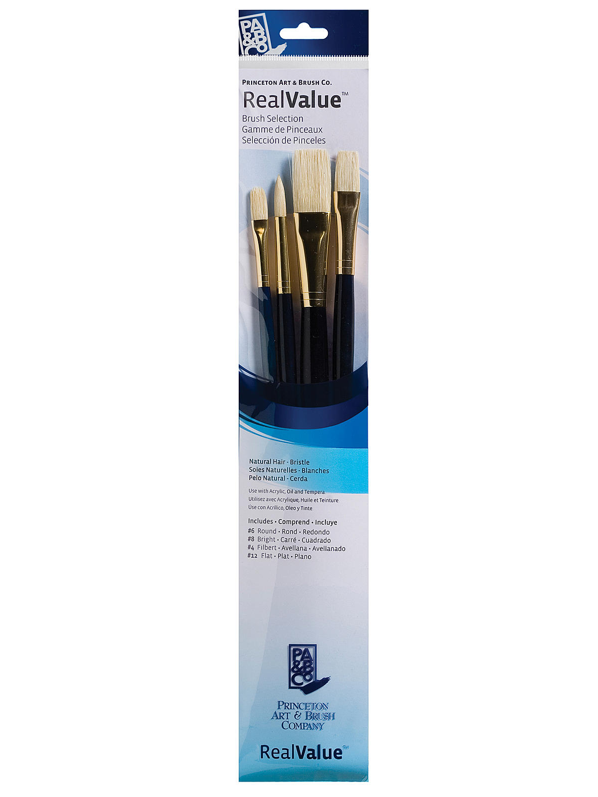 Real Value Series 9000 Blue Handled Brush Sets 9131 Set Of 3