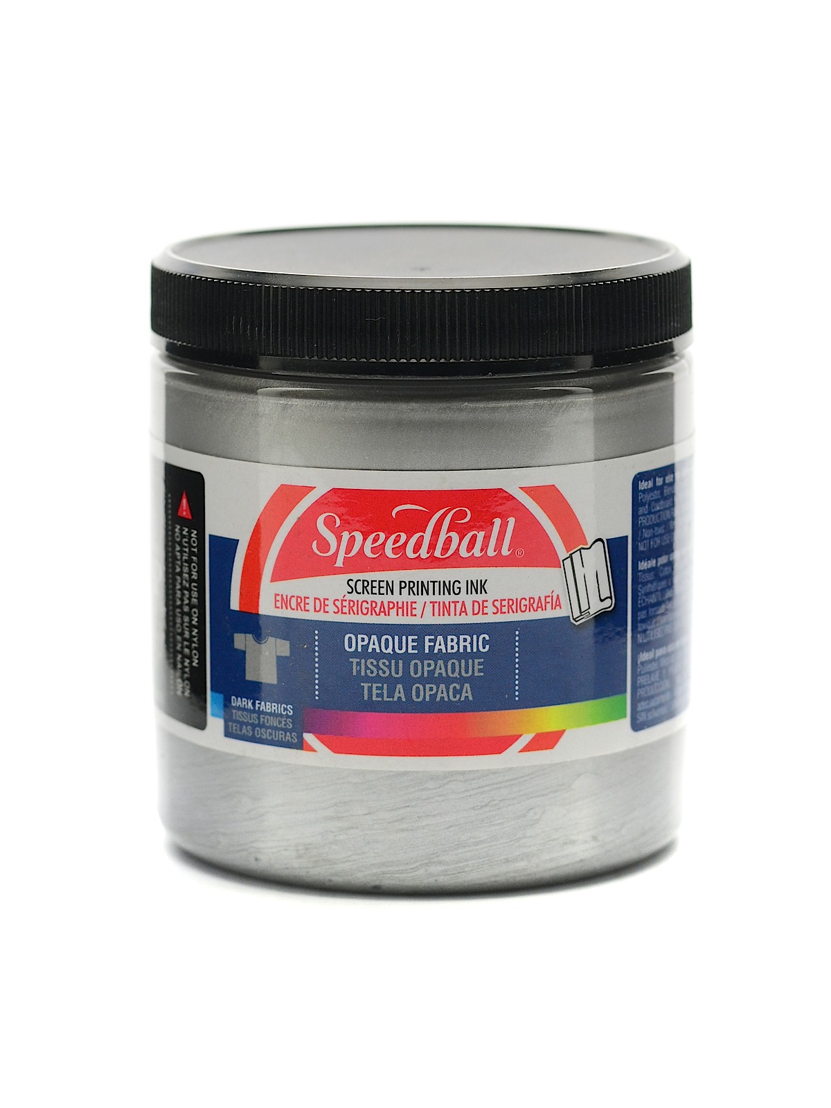 Opaque Fabric Screen Printing Inks silver 8 oz.