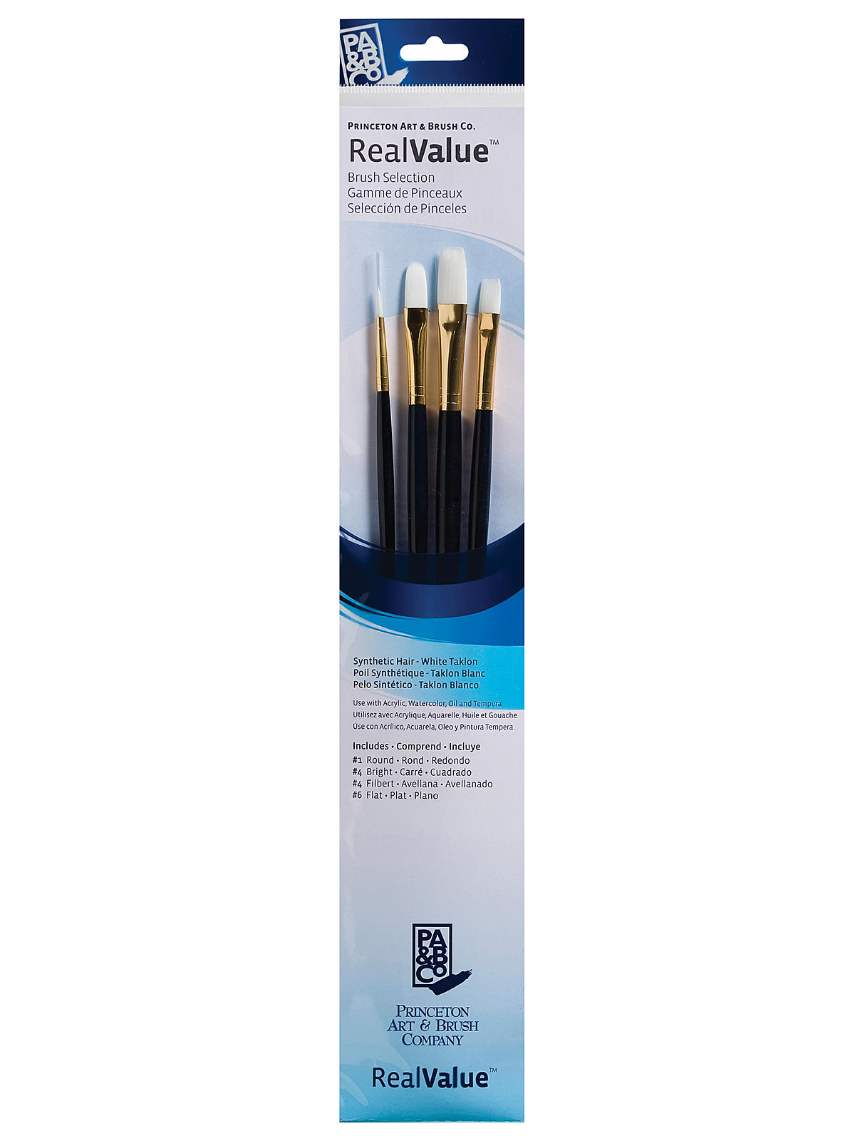 Real Value Series 9000 Blue Handled Brush Sets 9130 Set Of 4