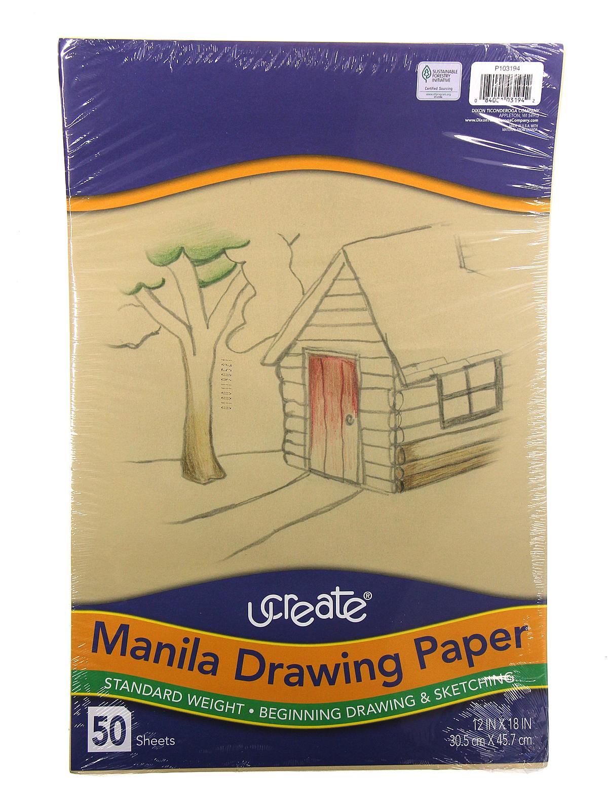 Art1st Manila Drawing Paper 12 in. x 18 in. pack of 50