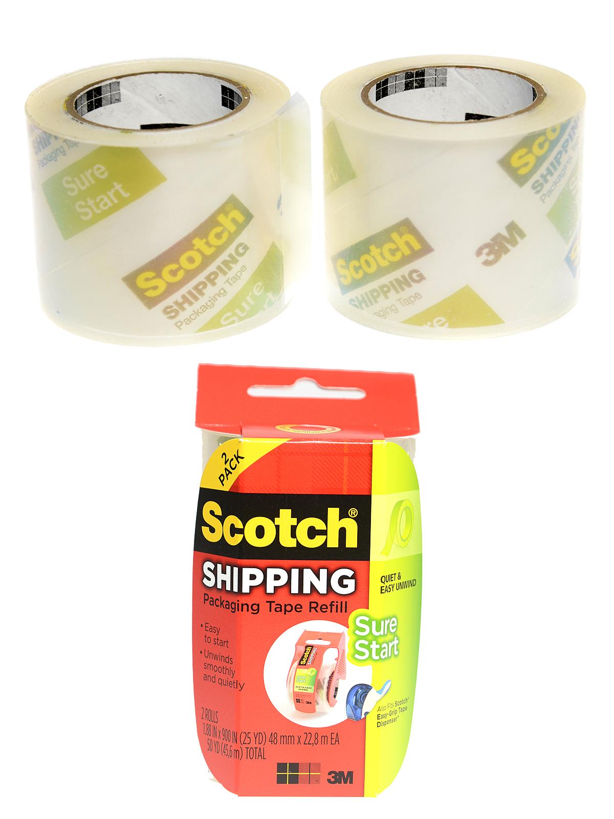 Easy-Grip Packaging Tape 1.88 In. X 600 In. Refill Rolls 2 Pack DP-1000-RR-2