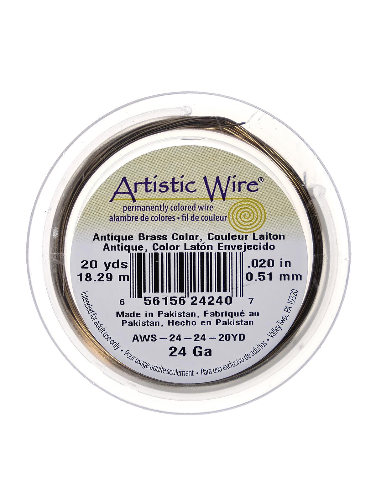 Spools 20 yd. antique brass 24 gauge