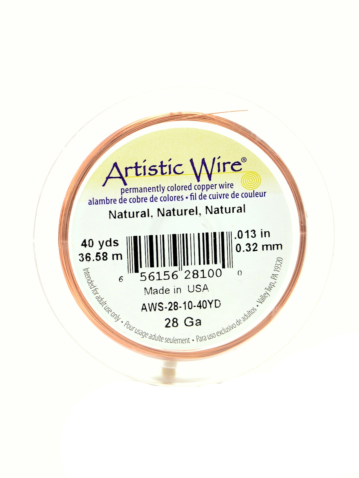 Spools 40 yd. natural 28 gauge