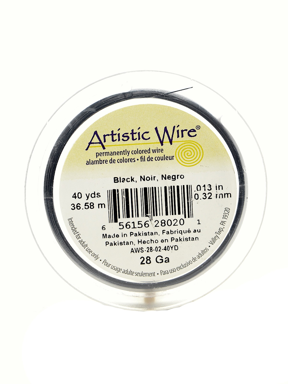 Spools 40 yd. black 28 gauge