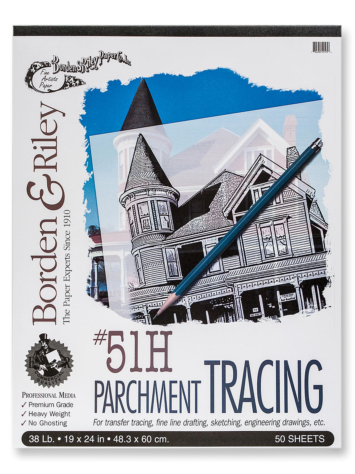 #51h Parchment Tracing Paper 19 In. X 24 In. Pad Of 50