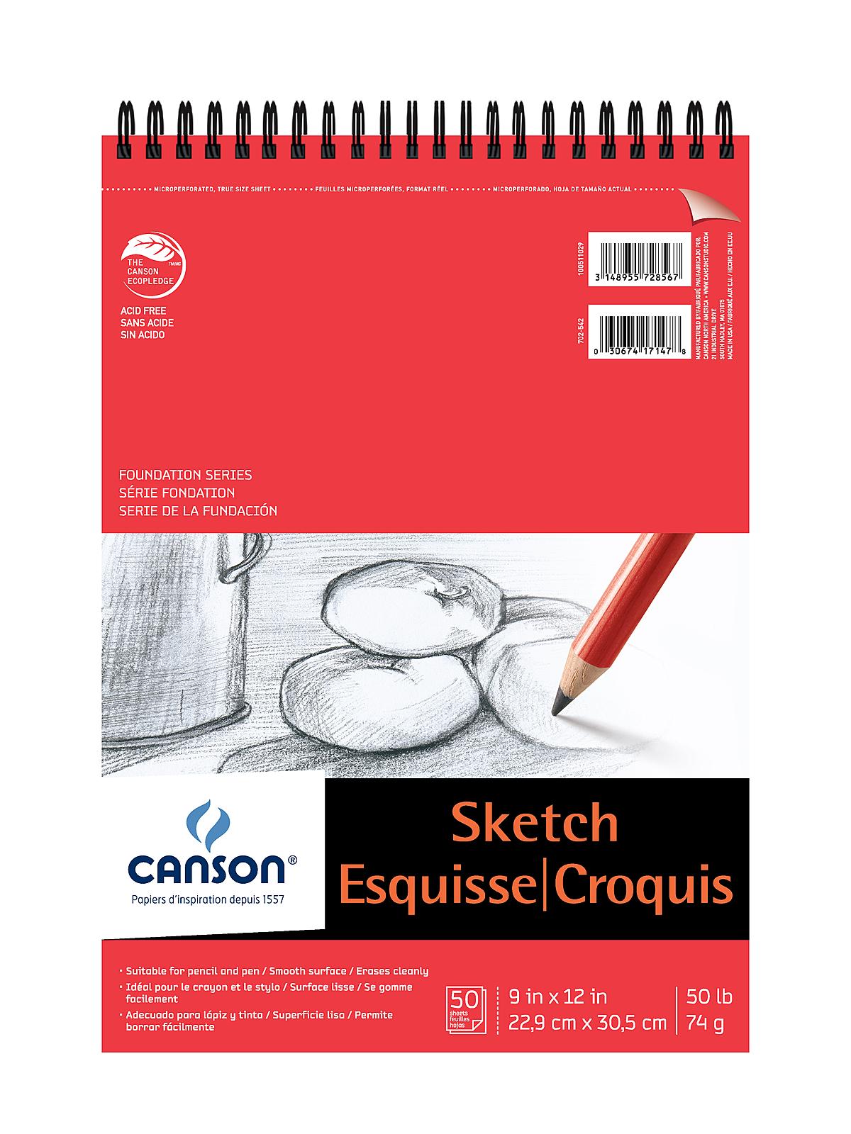 Foundation Sketch Pads 9 In. X 12 In. 50 Sheets