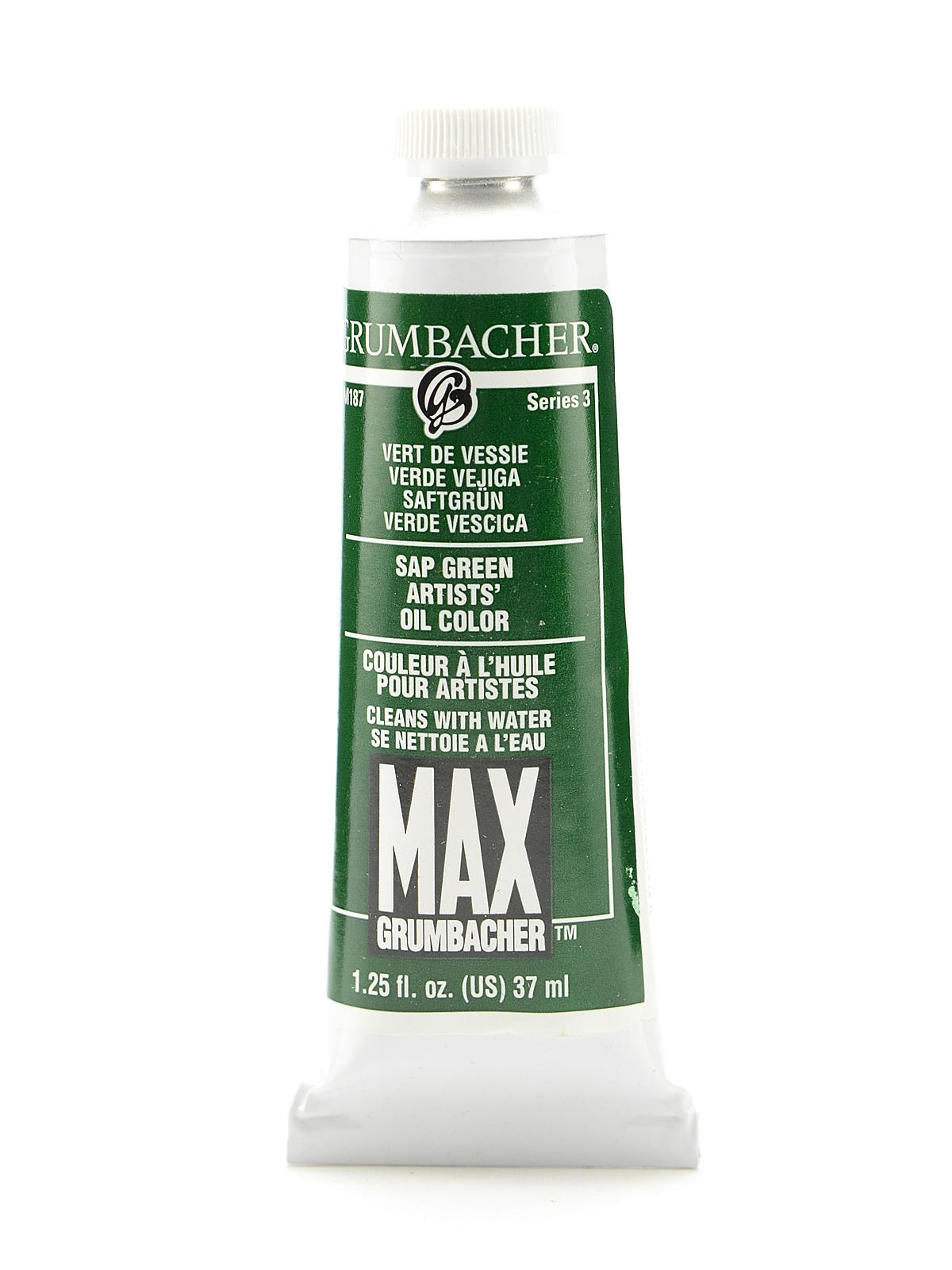 Max Water Miscible Oil Colors sap green 1.25 oz.