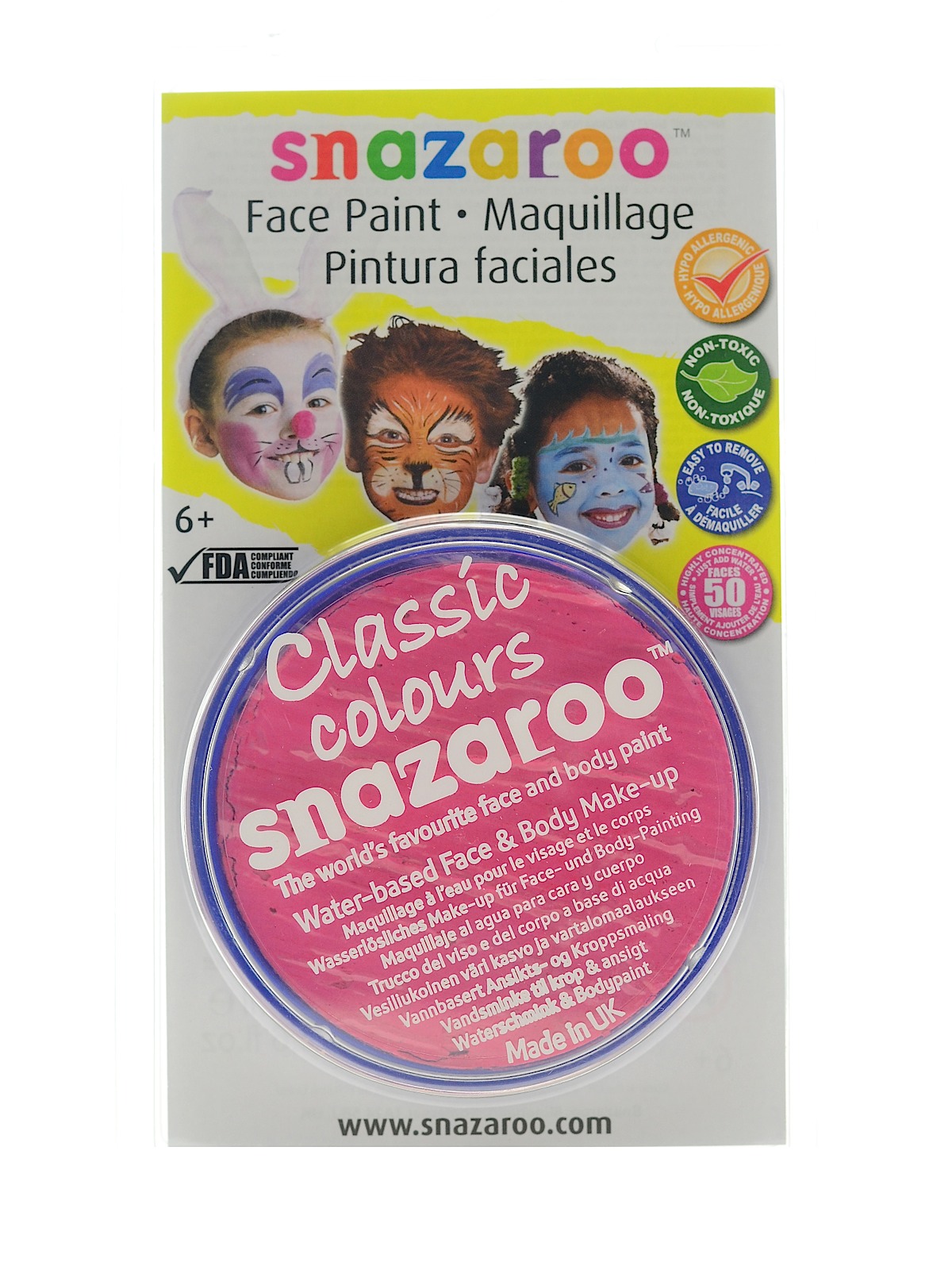 Face Paint Colors bright pink