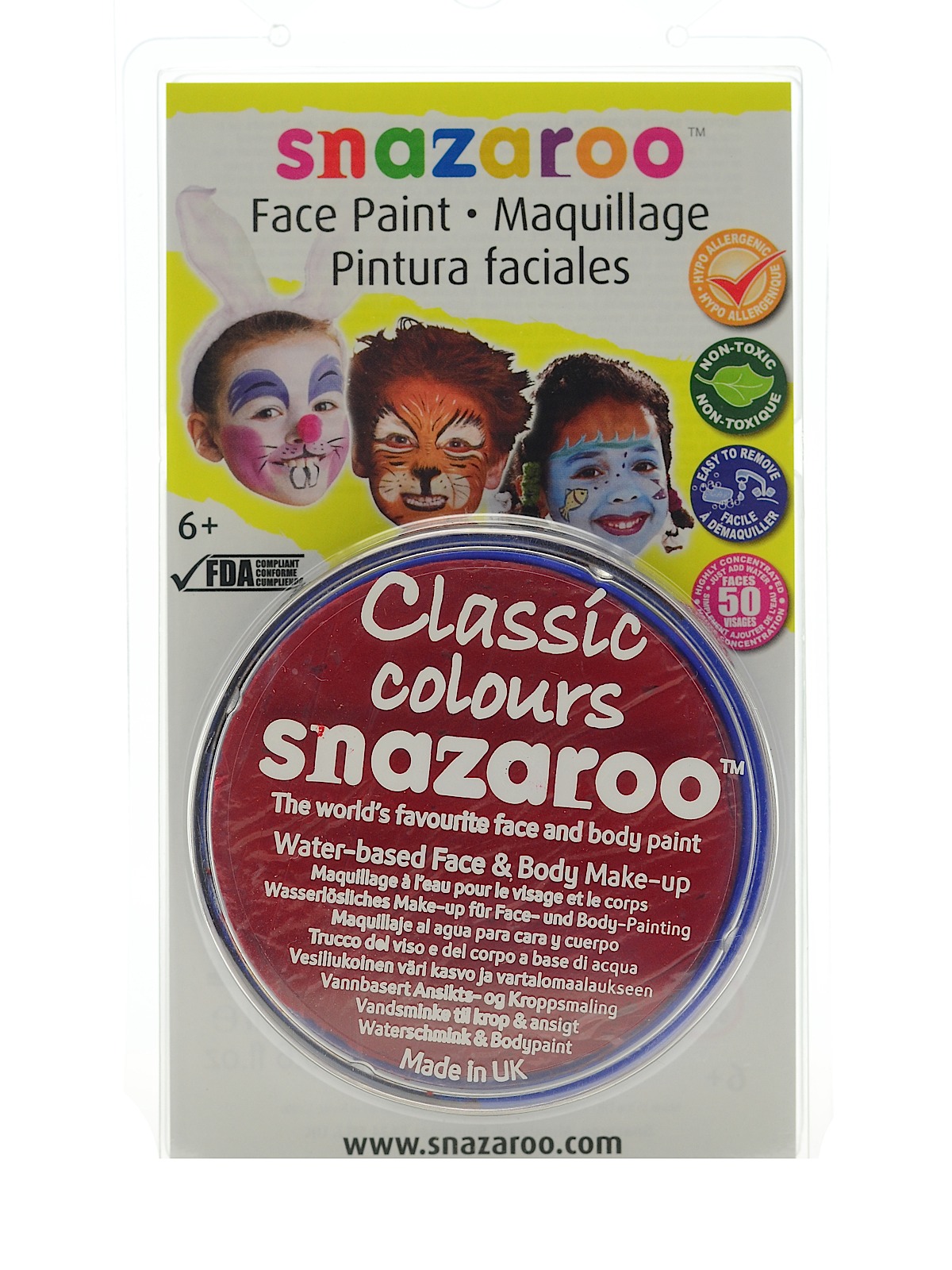 Face Paint Colors bright red