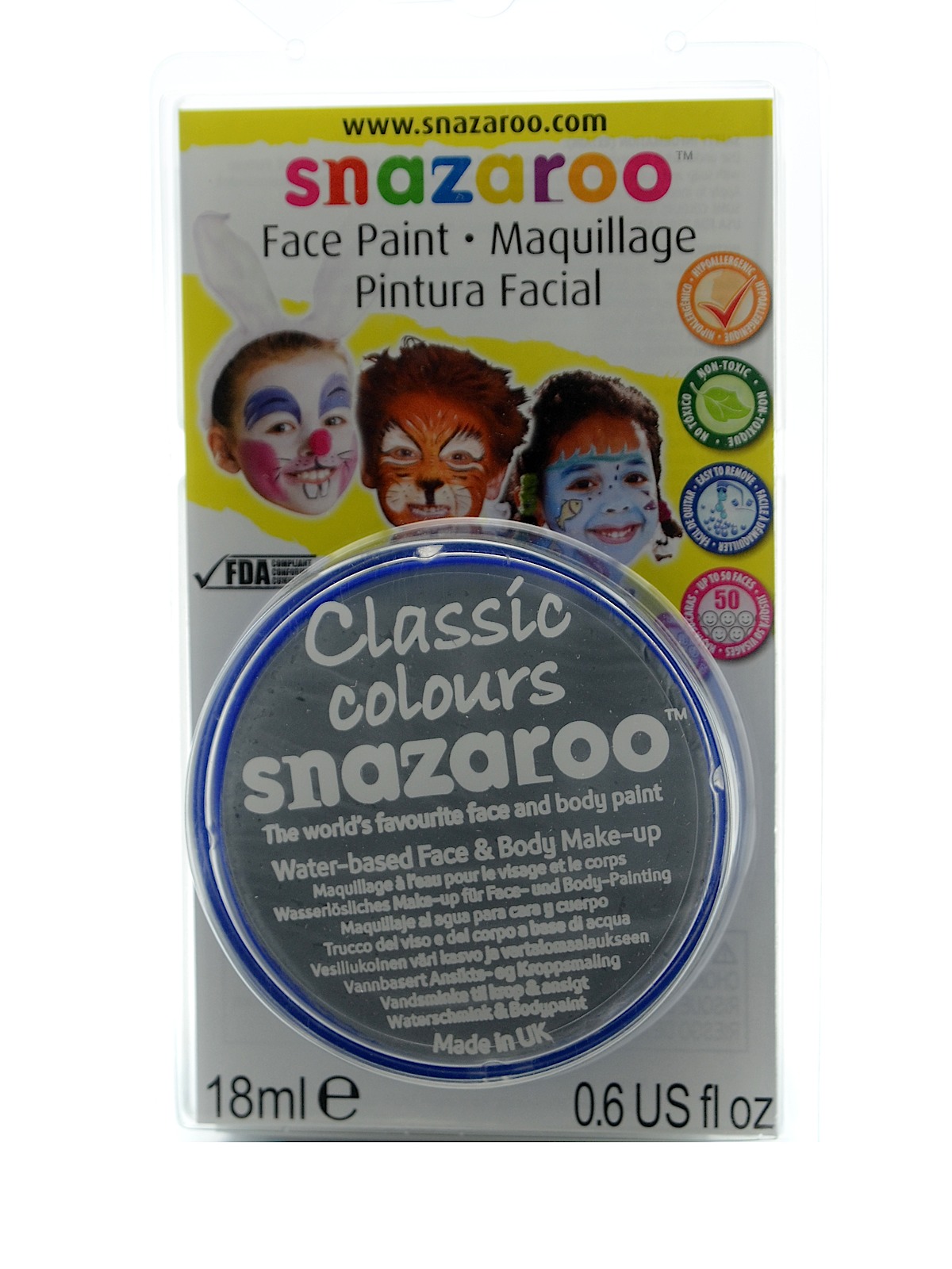 Face Paint Colors light grey