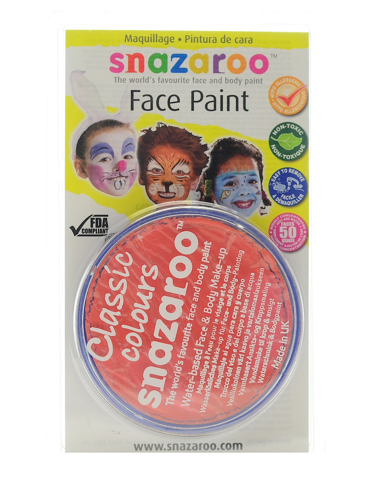 Face Paint Colors orange