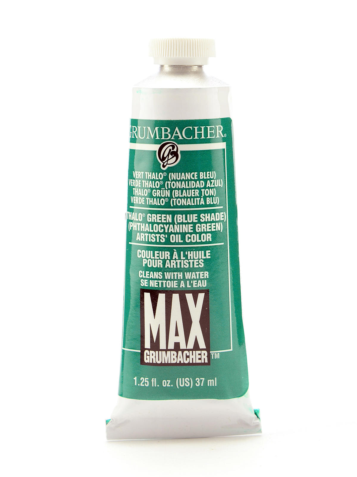 Max Water Miscible Oil Colors thalo green (blue shade) 1.25 oz.