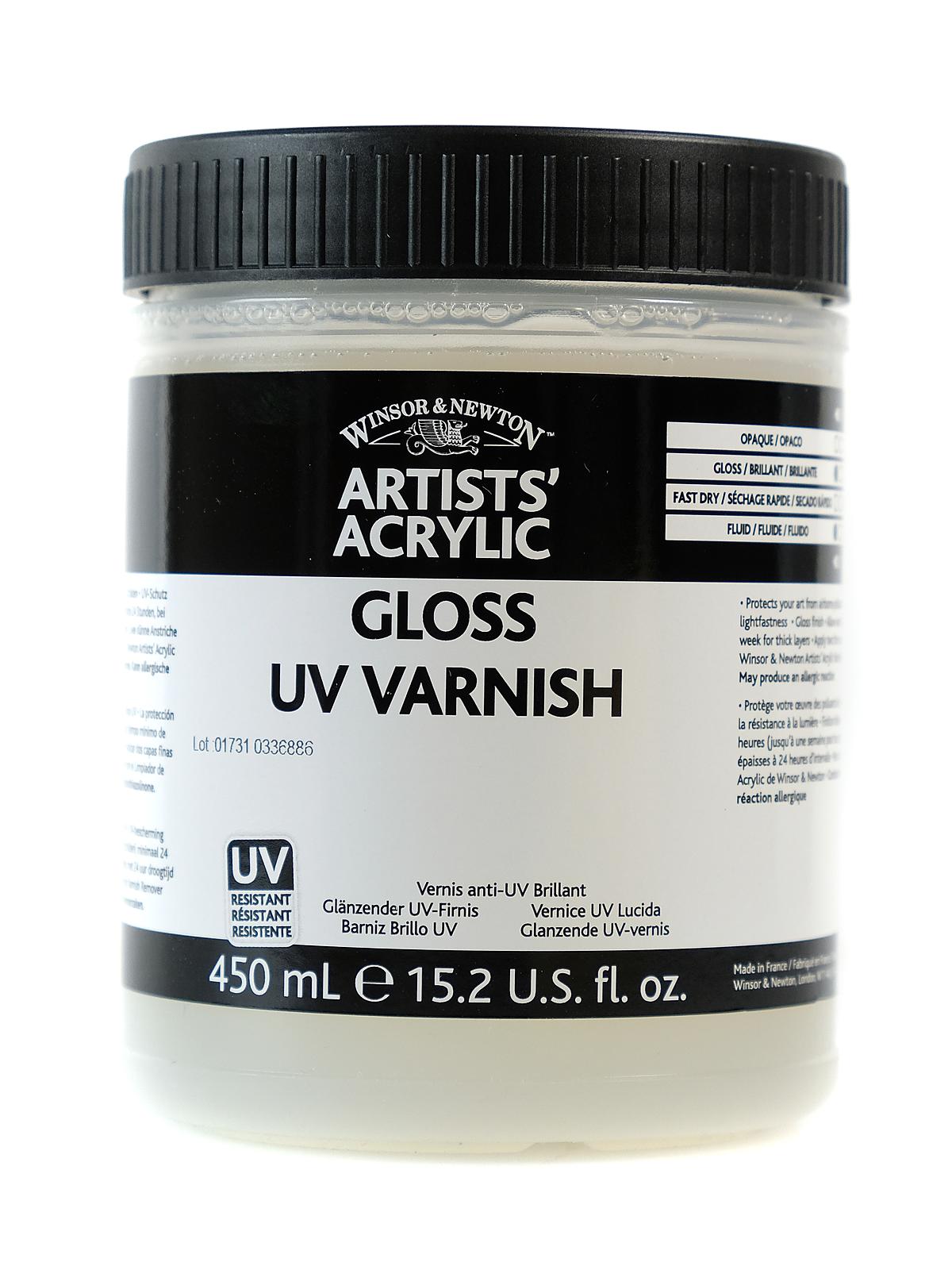 Artists' Acrylic UV Varnishes gloss 450 ml jar