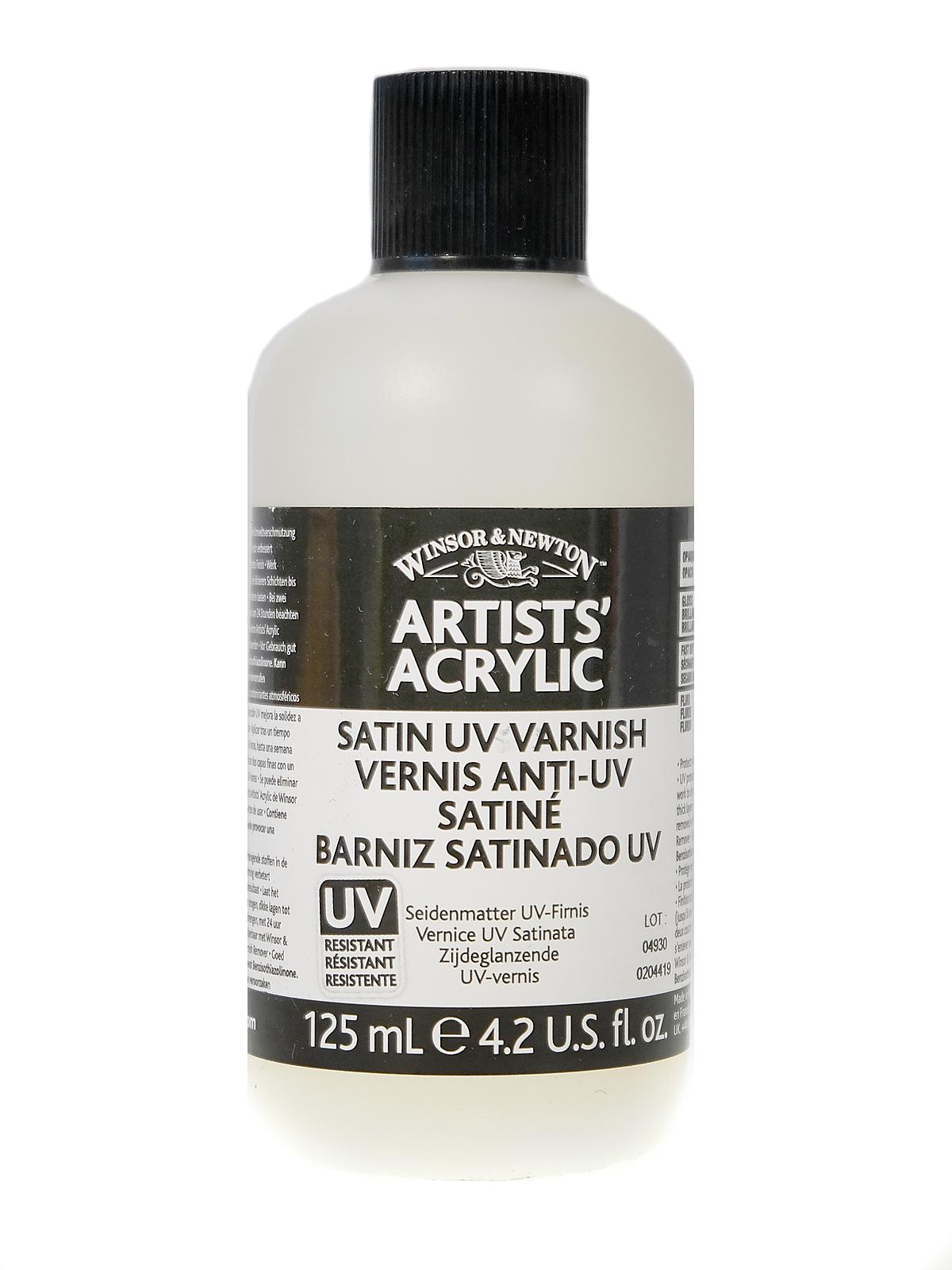 Artists' Acrylic UV Varnishes satin 125 ml bottle
